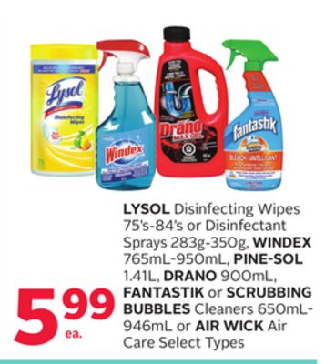 LYSOL Disinfecting Wipes 75's-84's or Disinfect…