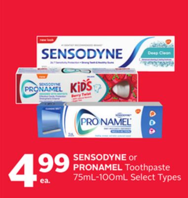 SENSODYNE or PRONAMEL Toothpaste 75mL-100mL