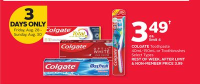COLGATE Toothpaste 40ml-150ml, or Toothbrushes …