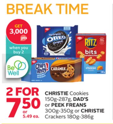 CHRISTIE Cookies, 150g-287g, DAD'S or PEEK FREA…