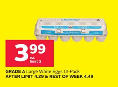 GRADE A Large White Eggs