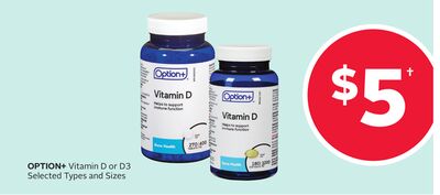 OPTION+ Vitamin D or D3