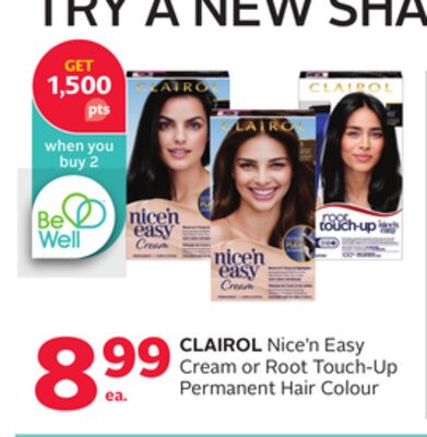 CLAIROL Nice'n Easy Cream or Root Touch-Up Perm…