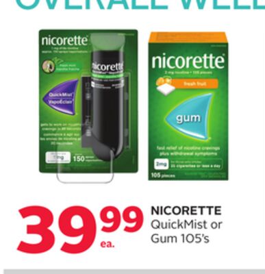 NICORETTE QuickMist or Gum
