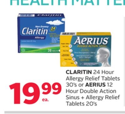 CLARITIN 24 Hour Allergy Relief Tablets 30's or…