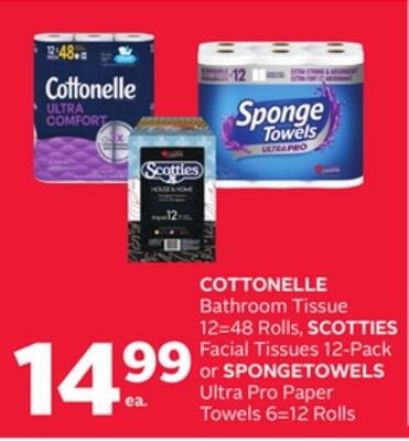 COTTONELLE Bathroom Tissue, SCOTTIES Facial Tis…
