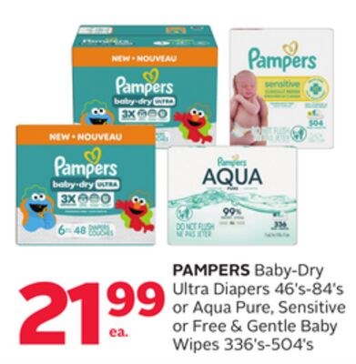 Baby-Dry Ultra Diapers 46's-84's or Aqua Pure, …