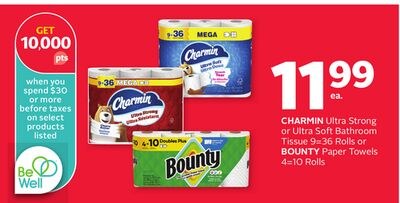 CHARMIN Ultra Strong or Ultra Soft Bathroom Tis…