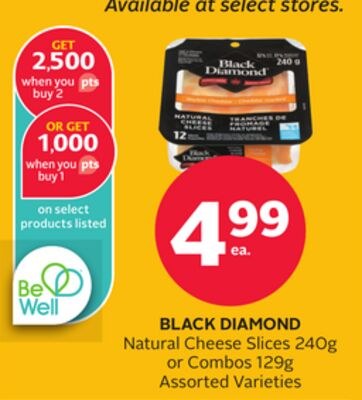 Natural Cheese Slices 240g or Combos 129g