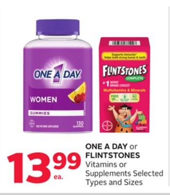 ONE A DAY or FLINTSTONES Vitamins or Suplements