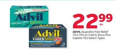 Ibuprofen Pain Relief 72's-115's or Cold & Sinu…