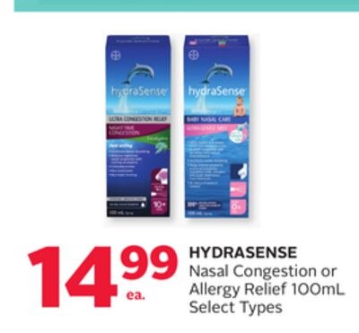 HYDRASENSE Nasal Congestion or Allergy Relief