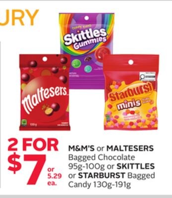 M&M'S or MALTESERS Bagged Chocolate 95g-100g or…
