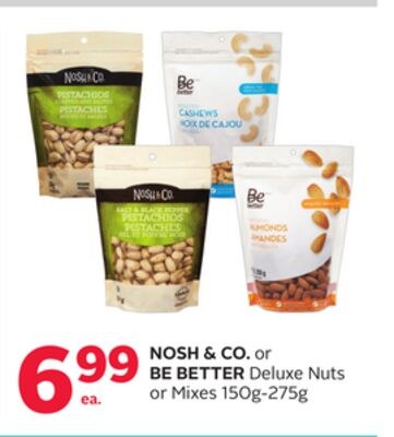 NOSH & CO. or BE BETTER Deluxe Nuts or Mixes