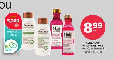 AVEENO or MAUI MOISTURE Hair Care