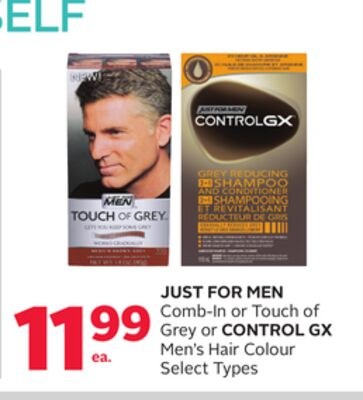 JUST FOR MEN Comb-In or Touch of Grey or CONTRO…