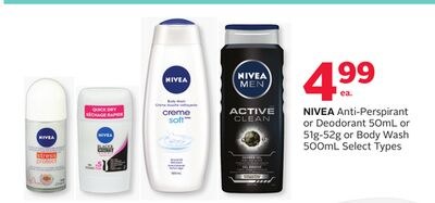 NIVEA Anti-Perspirant or Deodorant 50ML or 51-5…