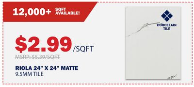 RIOLA 24" X 24" MATTE 9.5MM TILE