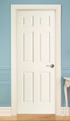 Textured 6-panel door slab
