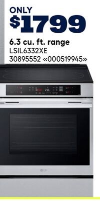LG 6.3 cu. ft. range