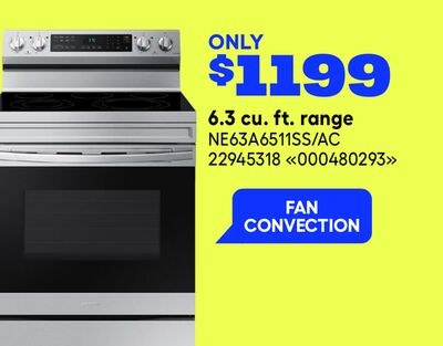 Samsung 6.3 cu. ft. range