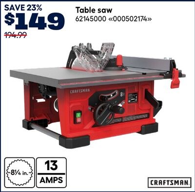 Craftsman Table saw