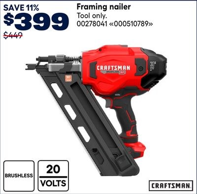 Craftsman Framing nailer