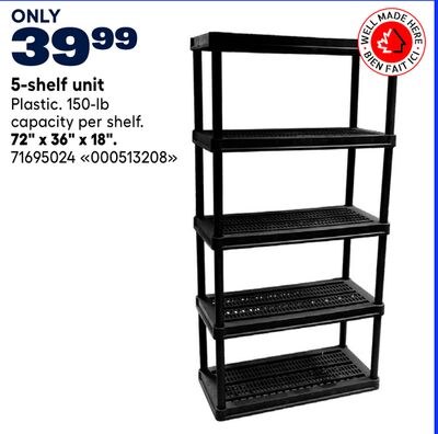 5-shelf unit