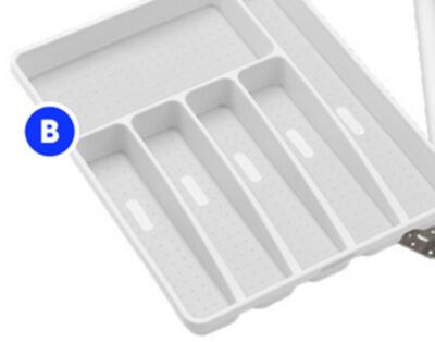 6-compartment utensil tray