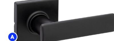 Breton, matte black door handles