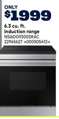 Samsung 6.3 cu. ft. induction range