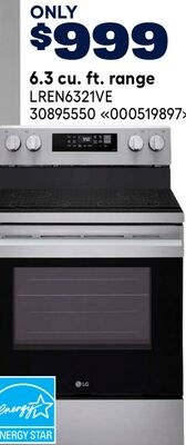 LG 6.3 cu. ft. range