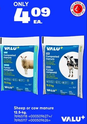 VALU+ Sheep or cow manure 12.5-kg.