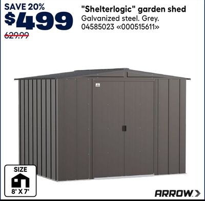 ARROW "Shelterlogic" garden shed