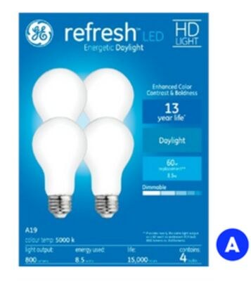 ALL GE "Refresh" and "Relax" 4-pack A19 LED bul…