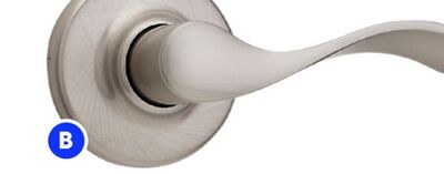 Weiser "Belmont", satin nickel Door handles