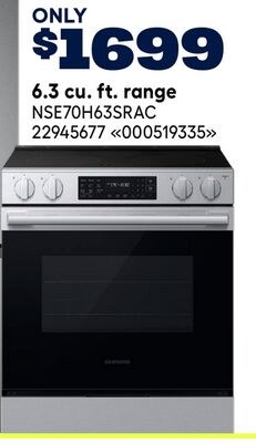 Samsung 6.3 cu. ft. range