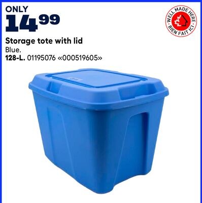 Storage tote with lid