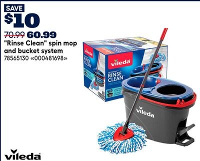 Vileda "Rinse Clean" spin mop and bucket system