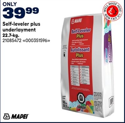 MAPEI Self-leveler plus underlayment 22.7-kg.