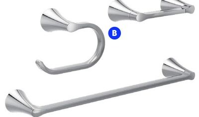 MOEN 3-piece, chrome finish
