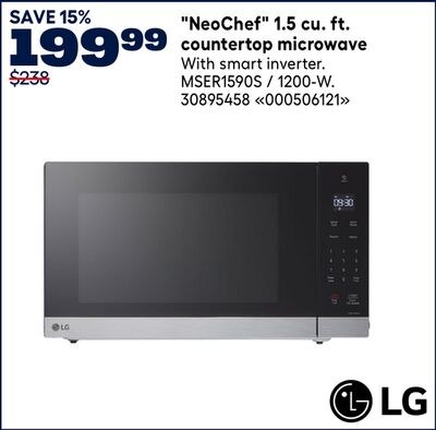 LG "NeoChef" 1.5 cu. ft. countertop microwave