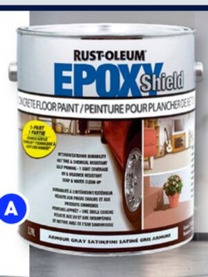 Rust-Oleum "Epoxyshield" floor coating