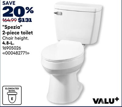 VALU+ 4.8-L "Spezia" 2-piece toilet