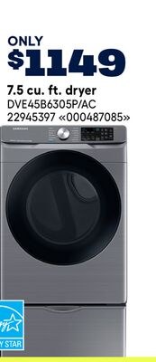 samsung 7.5 cu. ft. dryer