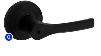 Weiser "Henley", matte black door handles