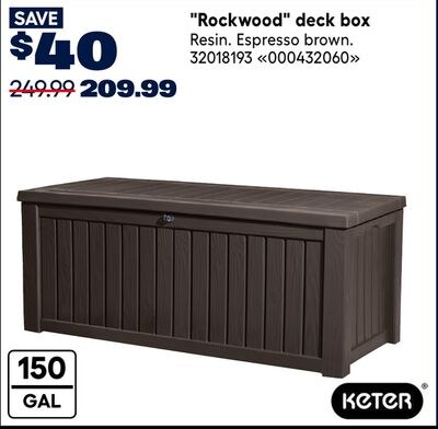 Keter "Rockwood" deck box