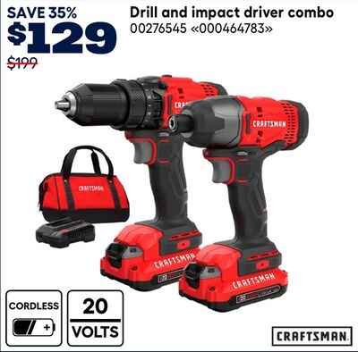 Craftsman Drill and impact driver combo
