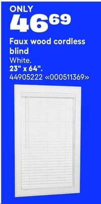 Faux wood cordless blind