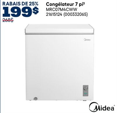Congélateur 7 pi³ Midea